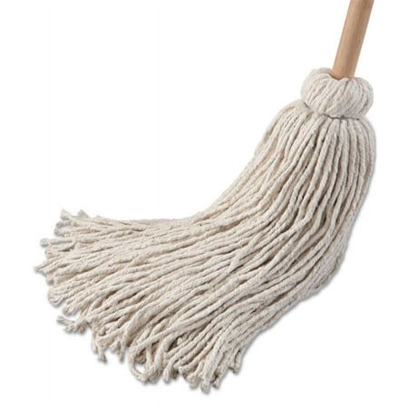 Pinpoint 54 in. Wooden Handle - Deck Mop 32 oz Cotton Fiber Head - 6 Per Pack PI3193397